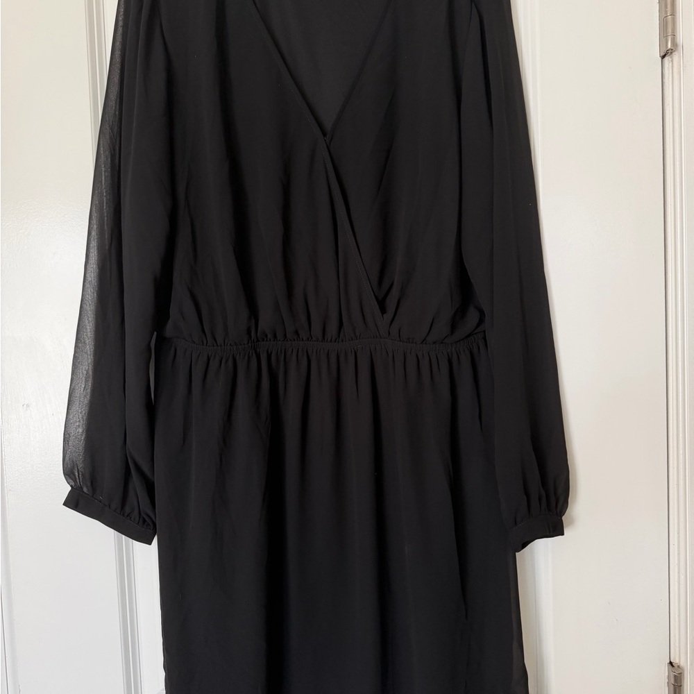 Express Black Long Sleeve Dress